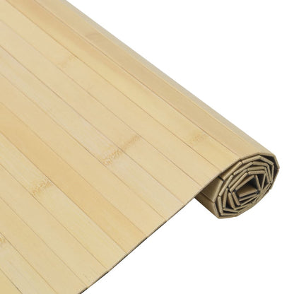 Rug Rectangular Light Nature 70x300 cm Bamboo