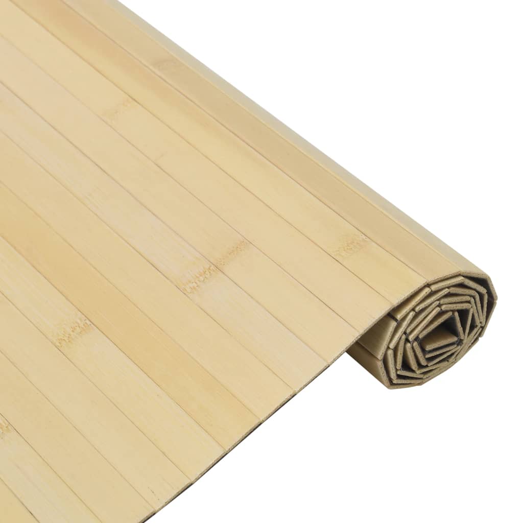 Rug Rectangular Light Nature 70x400 cm Bamboo