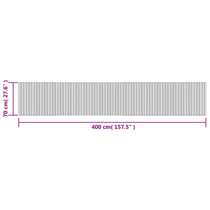 Rug Rectangular Light Nature 70x400 cm Bamboo