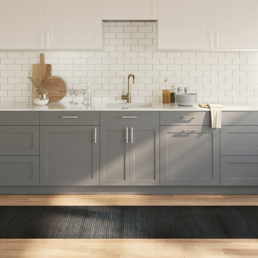 Rug Rectangular Grey 70x400 cm Bamboo