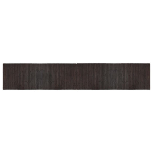 Rug Rectangular Dark Brown 70x400 cm Bamboo