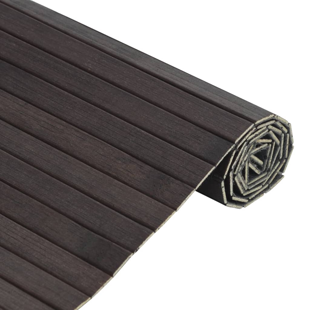 Rug Rectangular Dark Brown 70x400 cm Bamboo