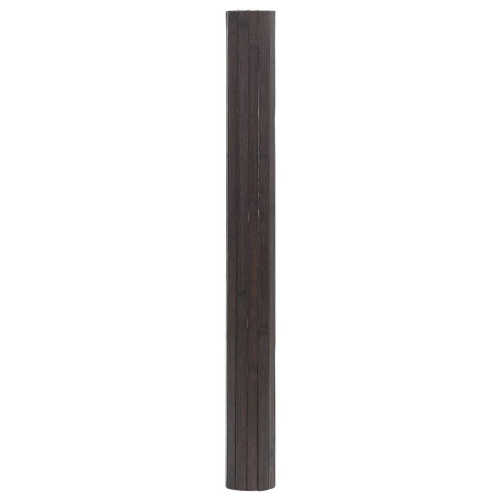 Rug Rectangular Dark Brown 70x500 cm Bamboo