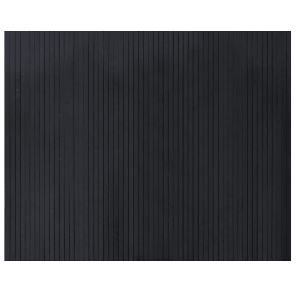 Rug Rectangular Black 80x100 cm Bamboo