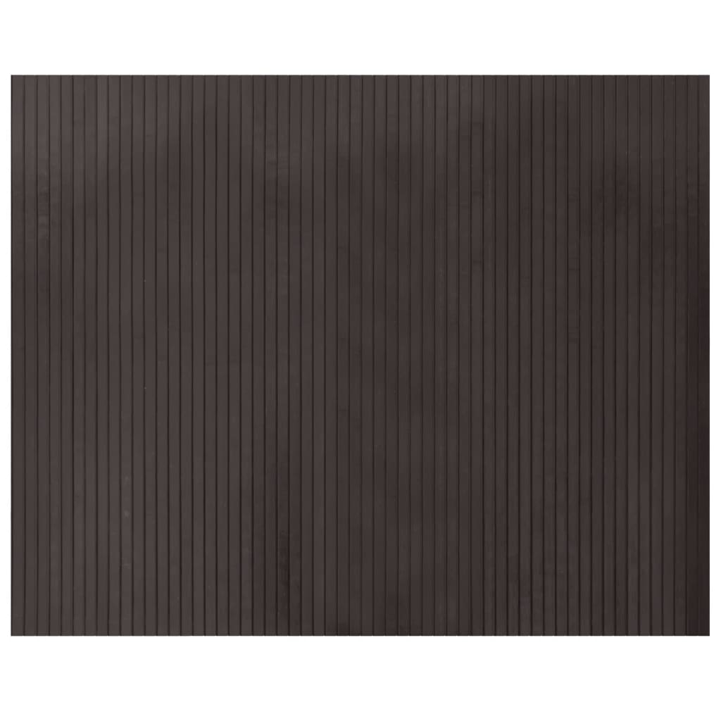 Rug Rectangular Dark Brown 80x100 cm Bamboo