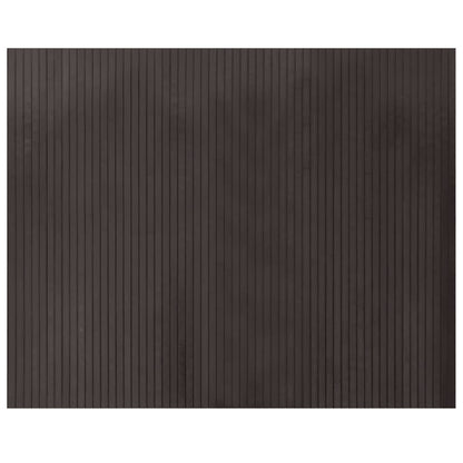 Rug Rectangular Dark Brown 80x100 cm Bamboo