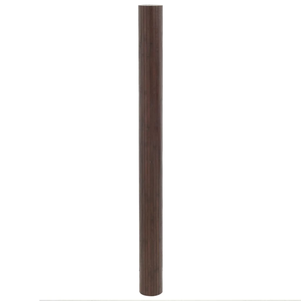 Rug Rectangular Dark Brown 80x100 cm Bamboo