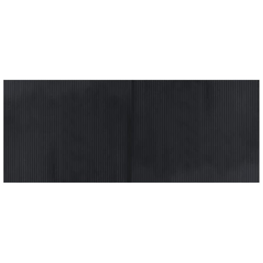Rug Rectangular Black 80x200 cm Bamboo