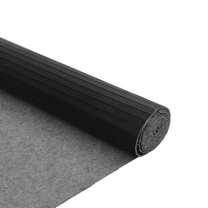 Rug Rectangular Black 80x200 cm Bamboo