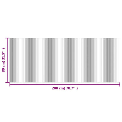 Rug Rectangular Black 80x200 cm Bamboo