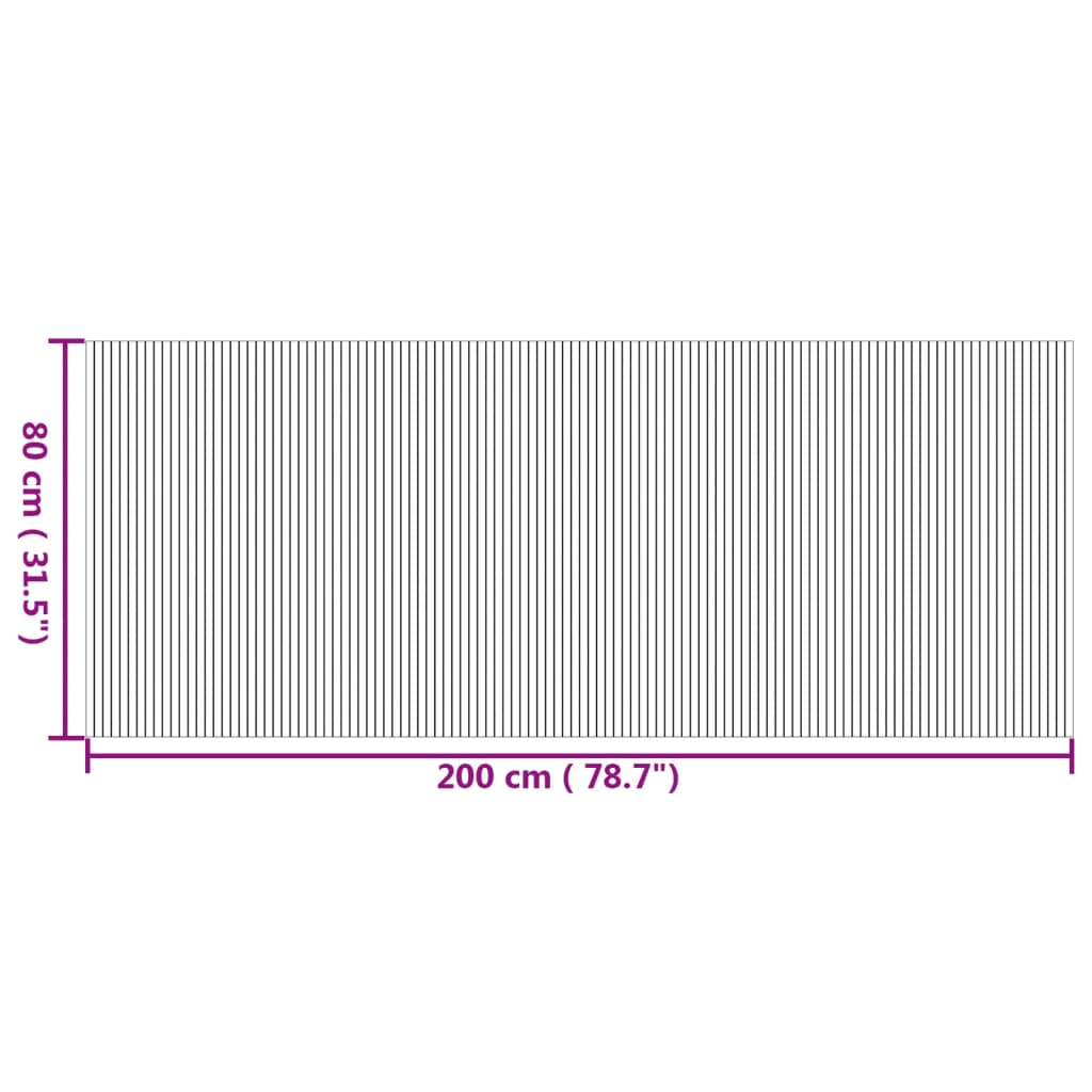 Rug Rectangular Nature 80x200 cm Bamboo