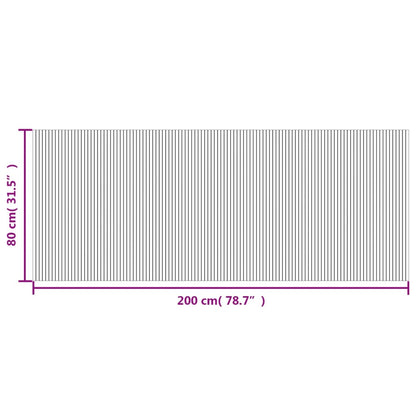 Rug Rectangular Light Nature 80x200 cm Bamboo