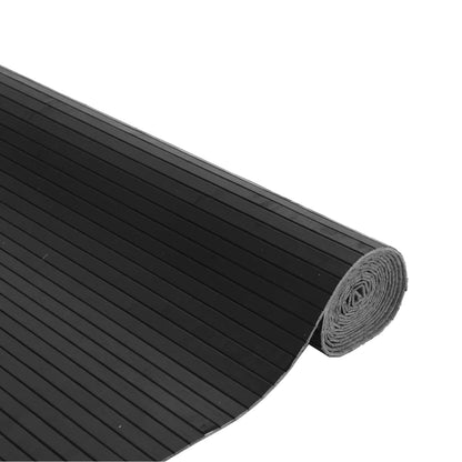 Rug Rectangular Grey 80x200 cm Bamboo