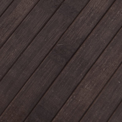Rug Rectangular Dark Brown 80x200 cm Bamboo