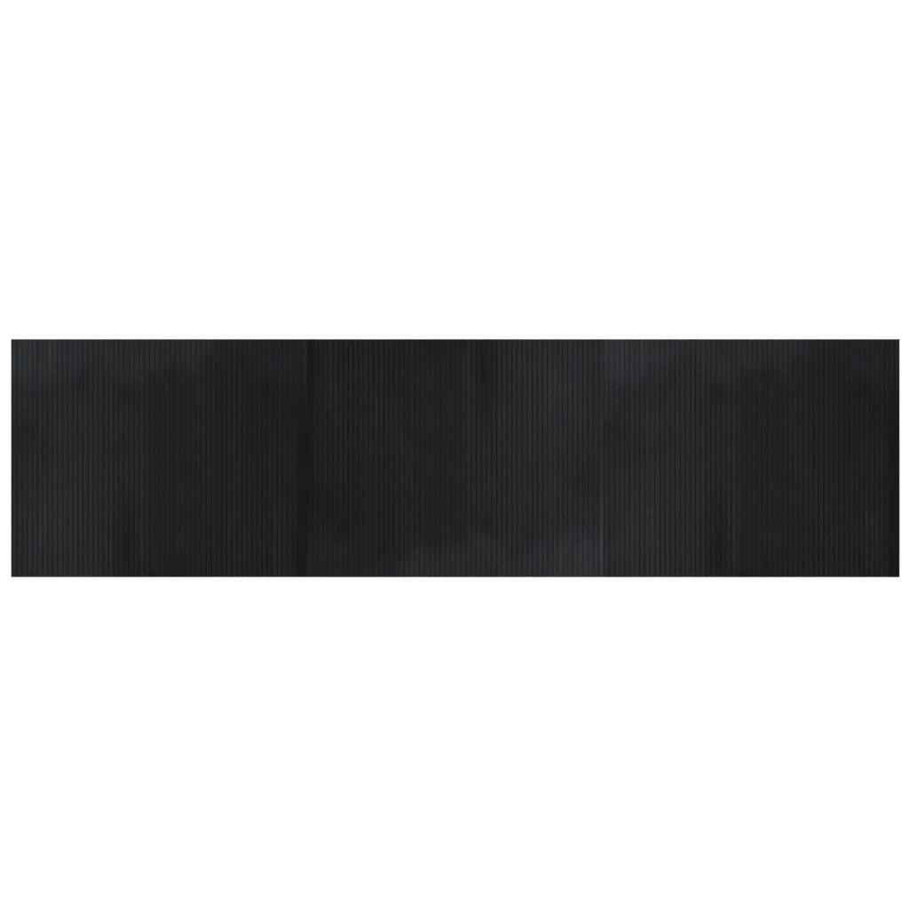 Rug Rectangular Black 80x300 cm Bamboo