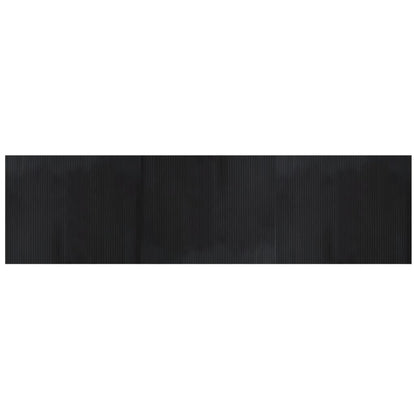 Rug Rectangular Black 80x300 cm Bamboo