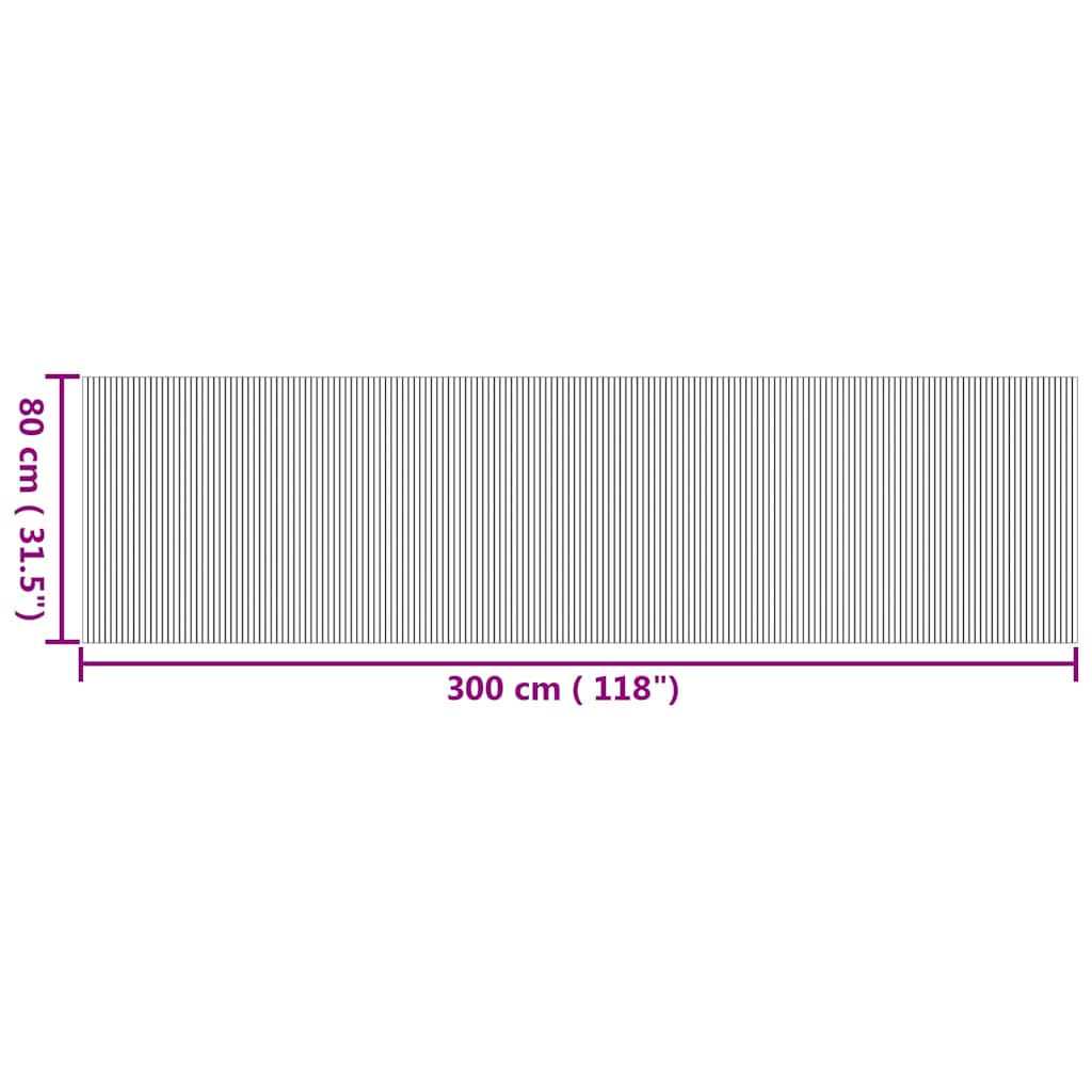 Rug Rectangular Natural 80x300 cm Bamboo