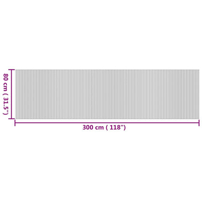 Rug Rectangular Natural 80x300 cm Bamboo