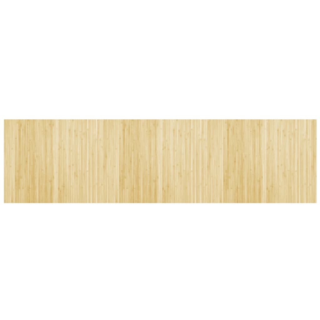Rug Rectangular Light Nature 80x300 cm Bamboo