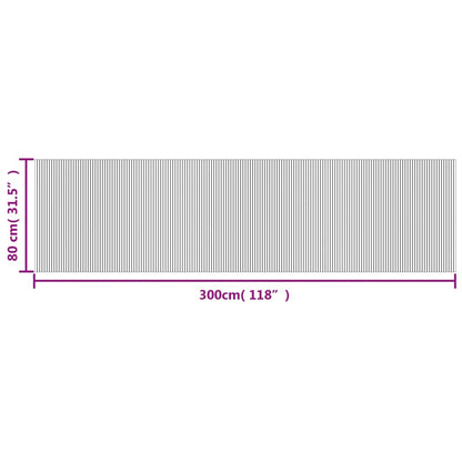 Rug Rectangular Dark Brown 80x300 cm Bamboo