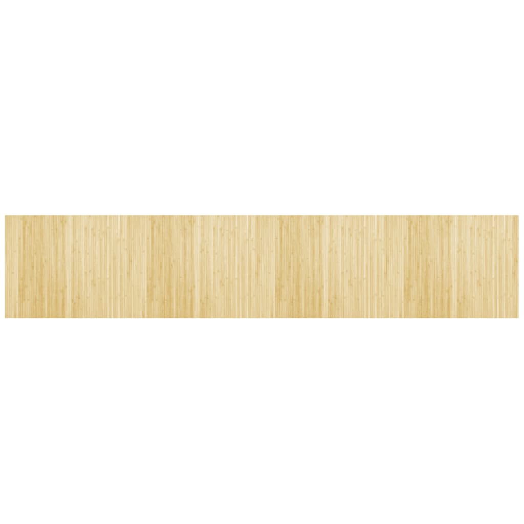 Rug Rectangular Light Nature 80x400 cm Bamboo