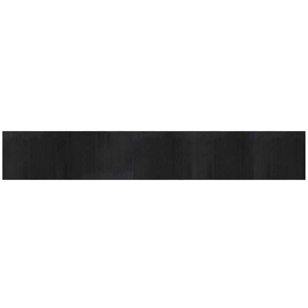 Rug | Black | Bamboo, Polypropylene | 80x500 cm | Non-slip | Rug