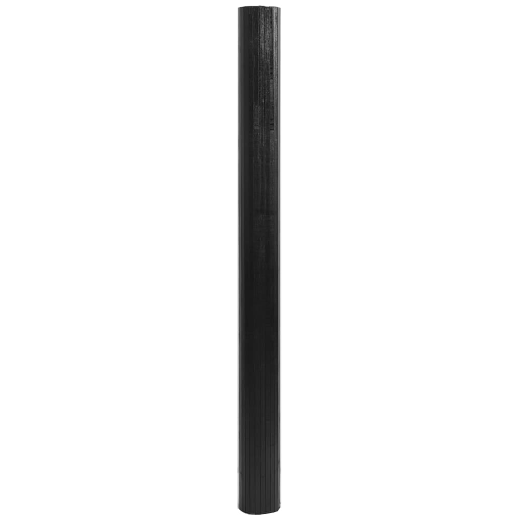 Rug | Black | Bamboo, Polypropylene | 80x500 cm | Non-slip | Rug