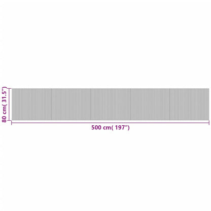 Rug | Black | Bamboo, Polypropylene | 80x500 cm | Non-slip | Rug