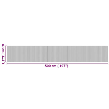 Rug Rectangular Nature 80x500 cm Bamboo