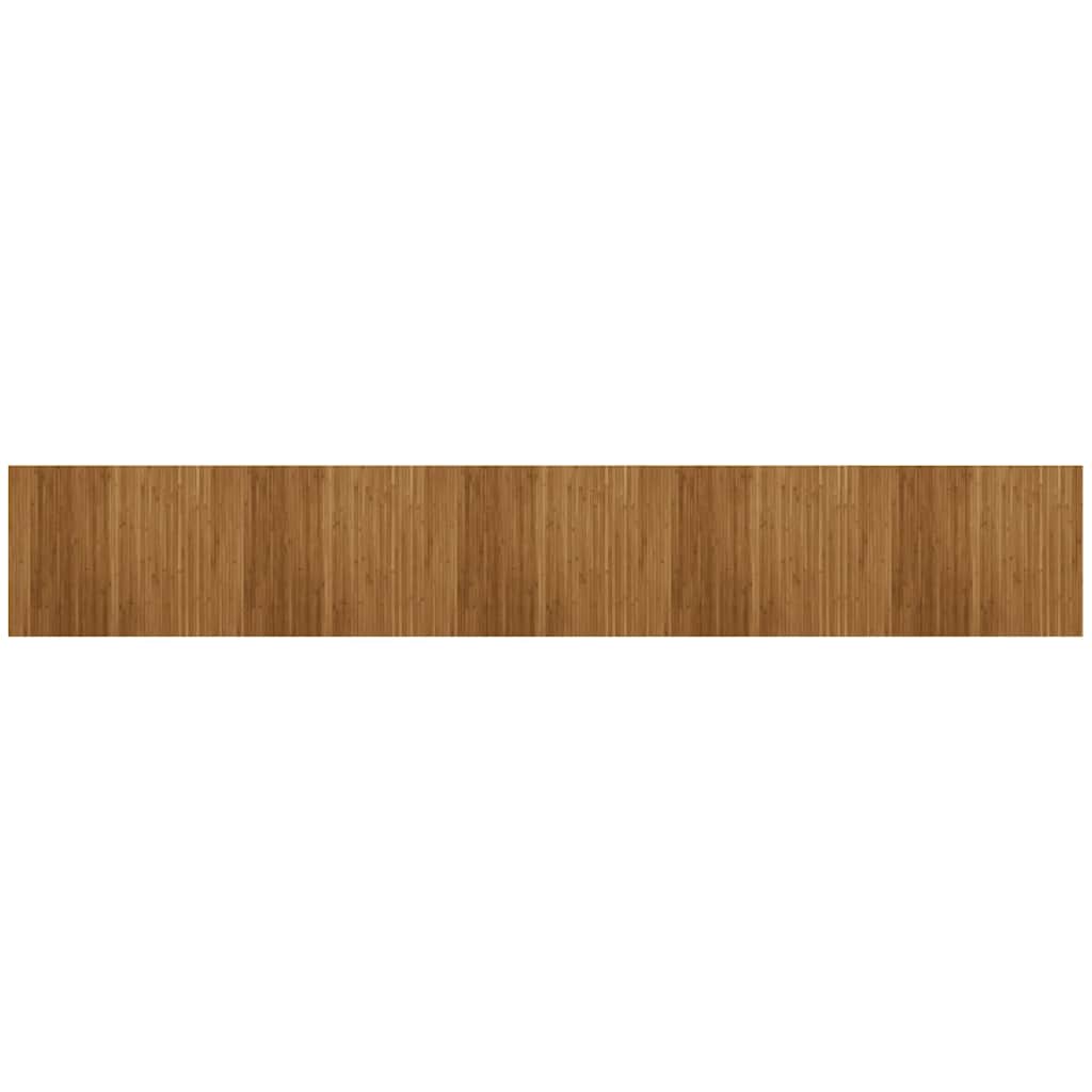 Rug Rectangular Brown 80x500 cm Bamboo