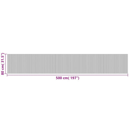 Rug Rectangular Brown 80x500 cm Bamboo