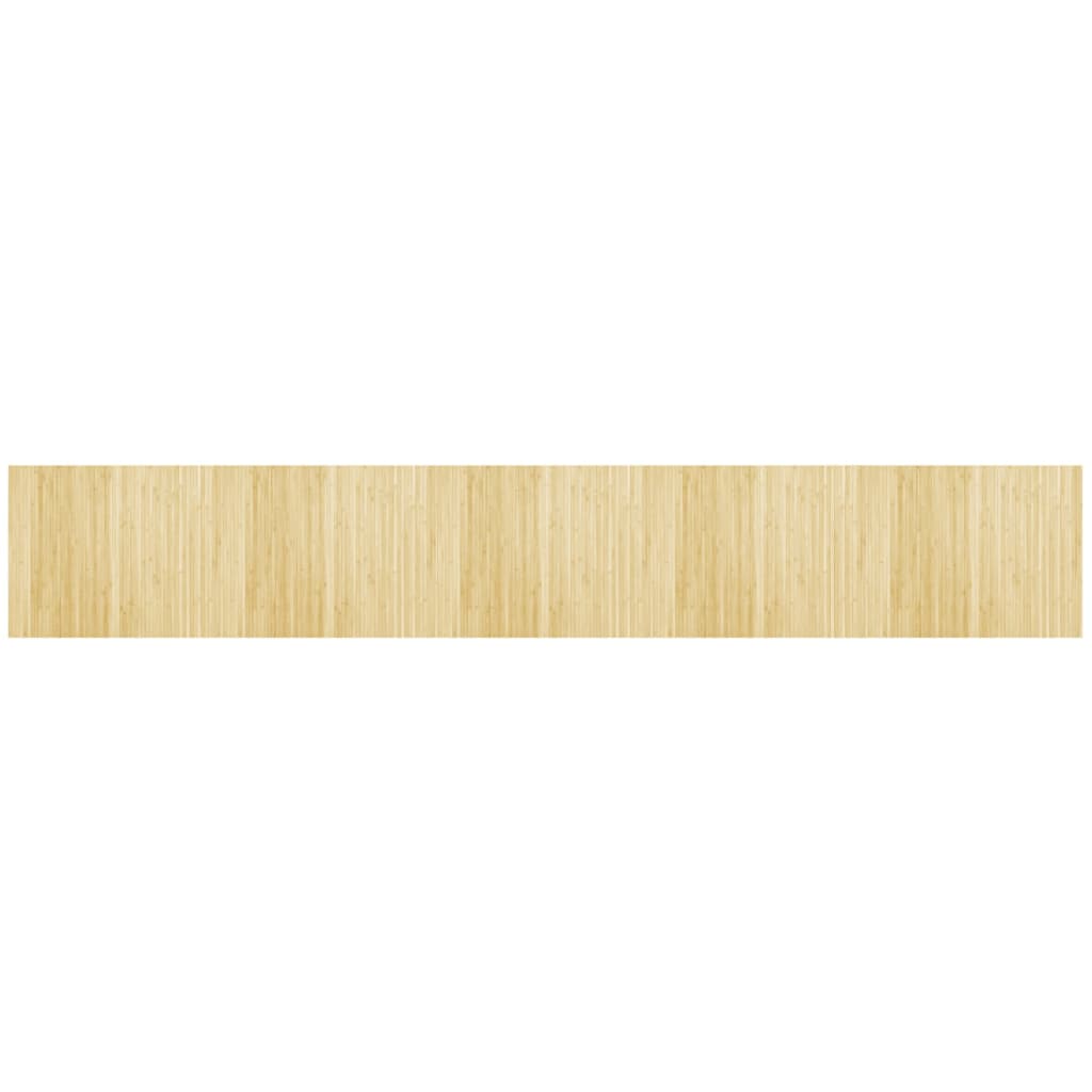 Rug Rectangular Light Nature 80x500 cm Bamboo