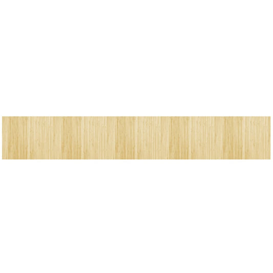 Rug Rectangular Light Nature 80x500 cm Bamboo