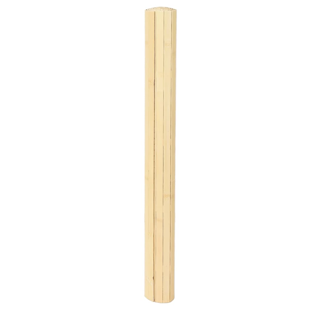 Rug Rectangular Light Nature 80x500 cm Bamboo