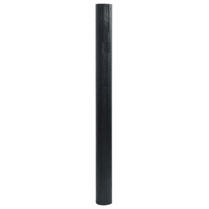 Rug Square Black 100x100 cm Bamboo