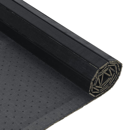 Rug Square Black 100x100 cm Bamboo