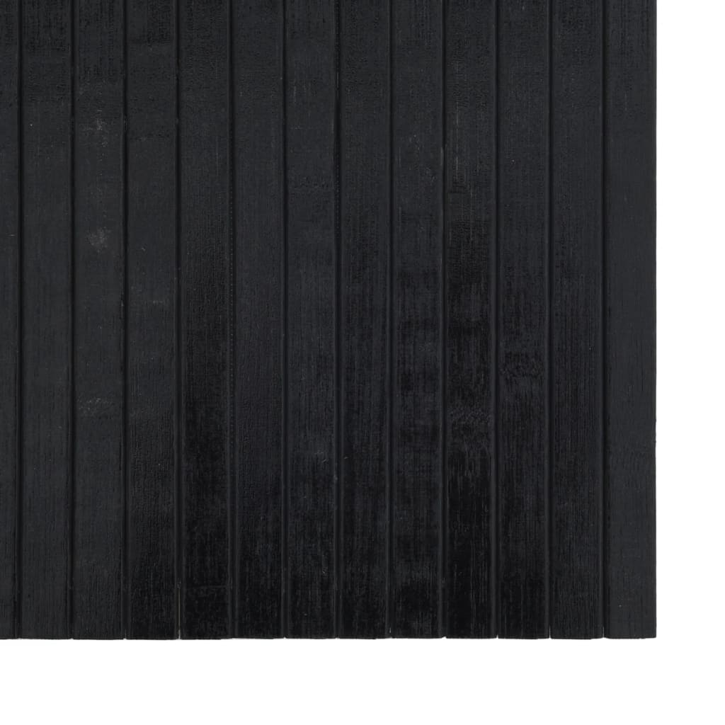 Rug Square Black 100x100 cm Bamboo