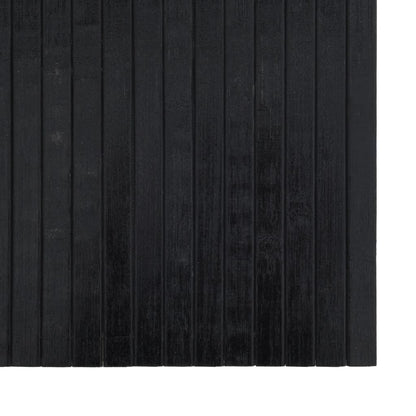 Rug Square Black 100x100 cm Bamboo