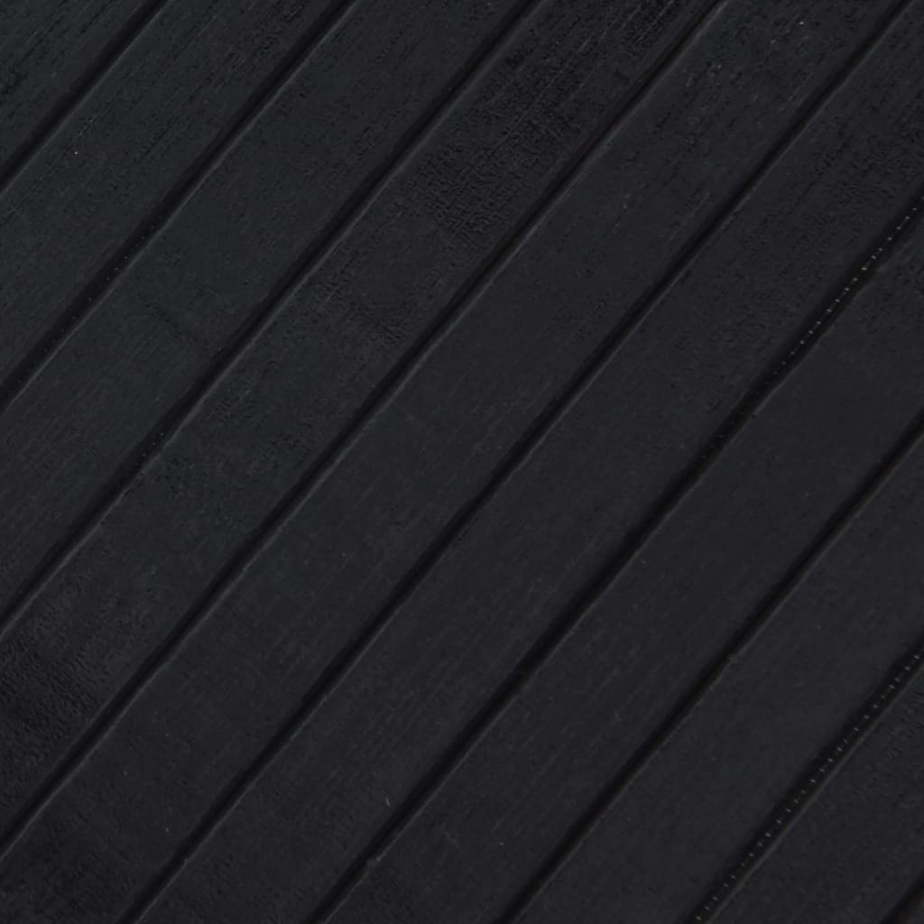 Rug Square Black 100x100 cm Bamboo