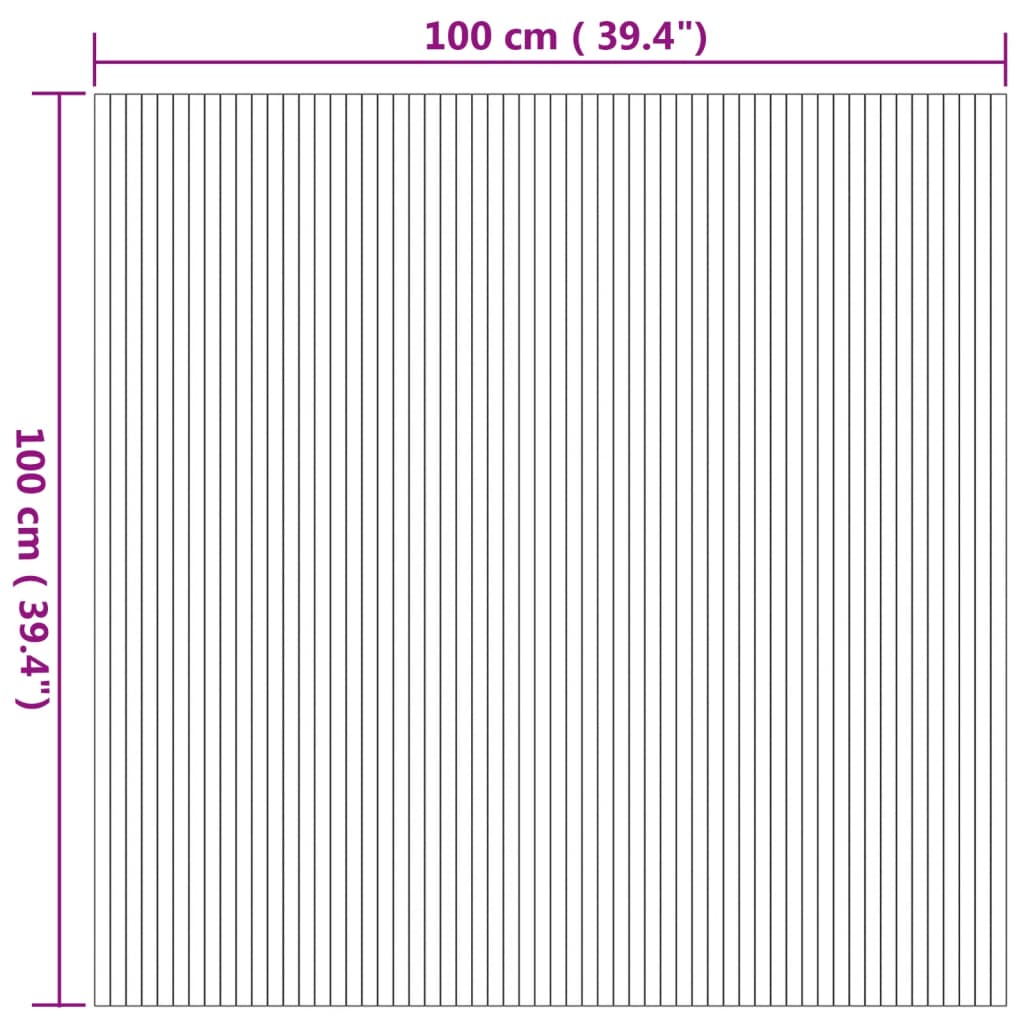 Rug Square Nature 100x100 cm Bamboo