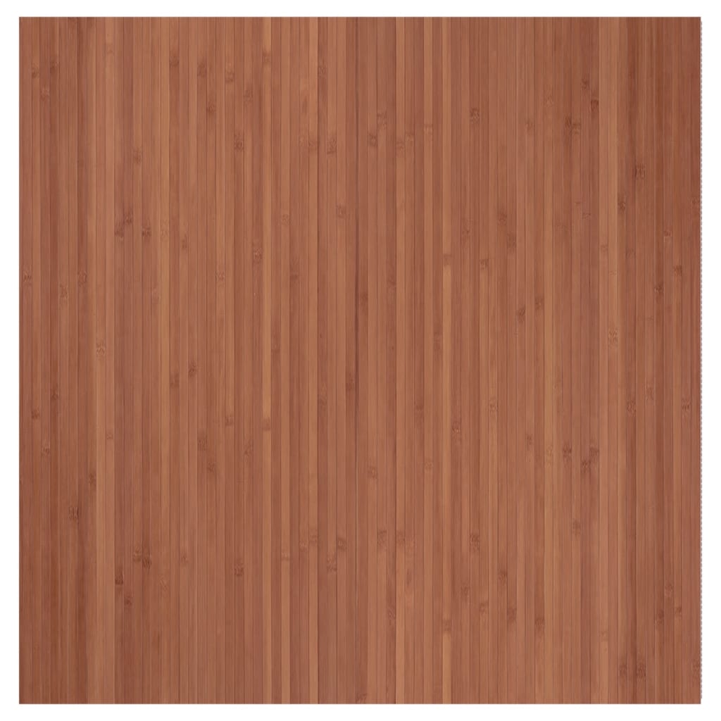 Rug Square Brown 100x100 cm Bamboo