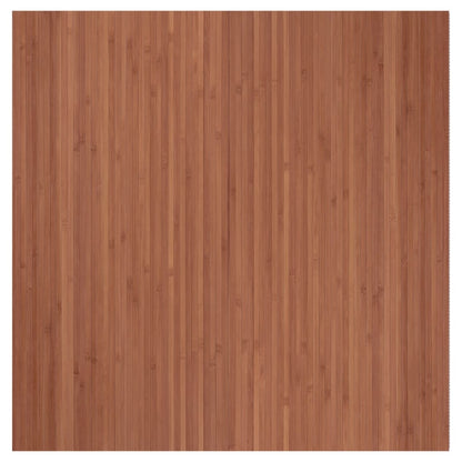 Rug Square Brown 100x100 cm Bamboo
