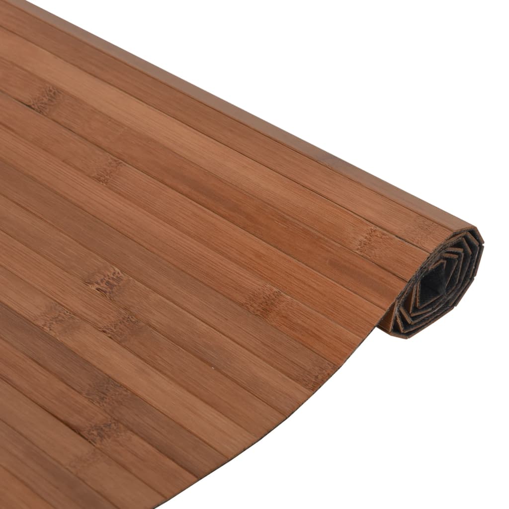 Rug Square Brown 100x100 cm Bamboo