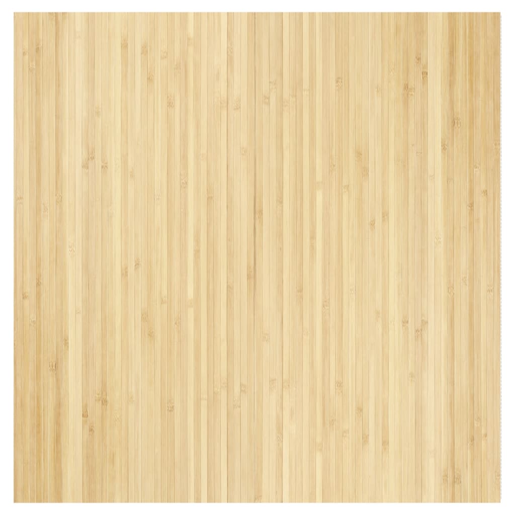 Rug Square Light Nature 100x100 cm Bamboo