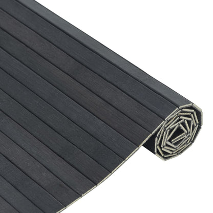 Rug Square Grey 100x100 cm Bamboo