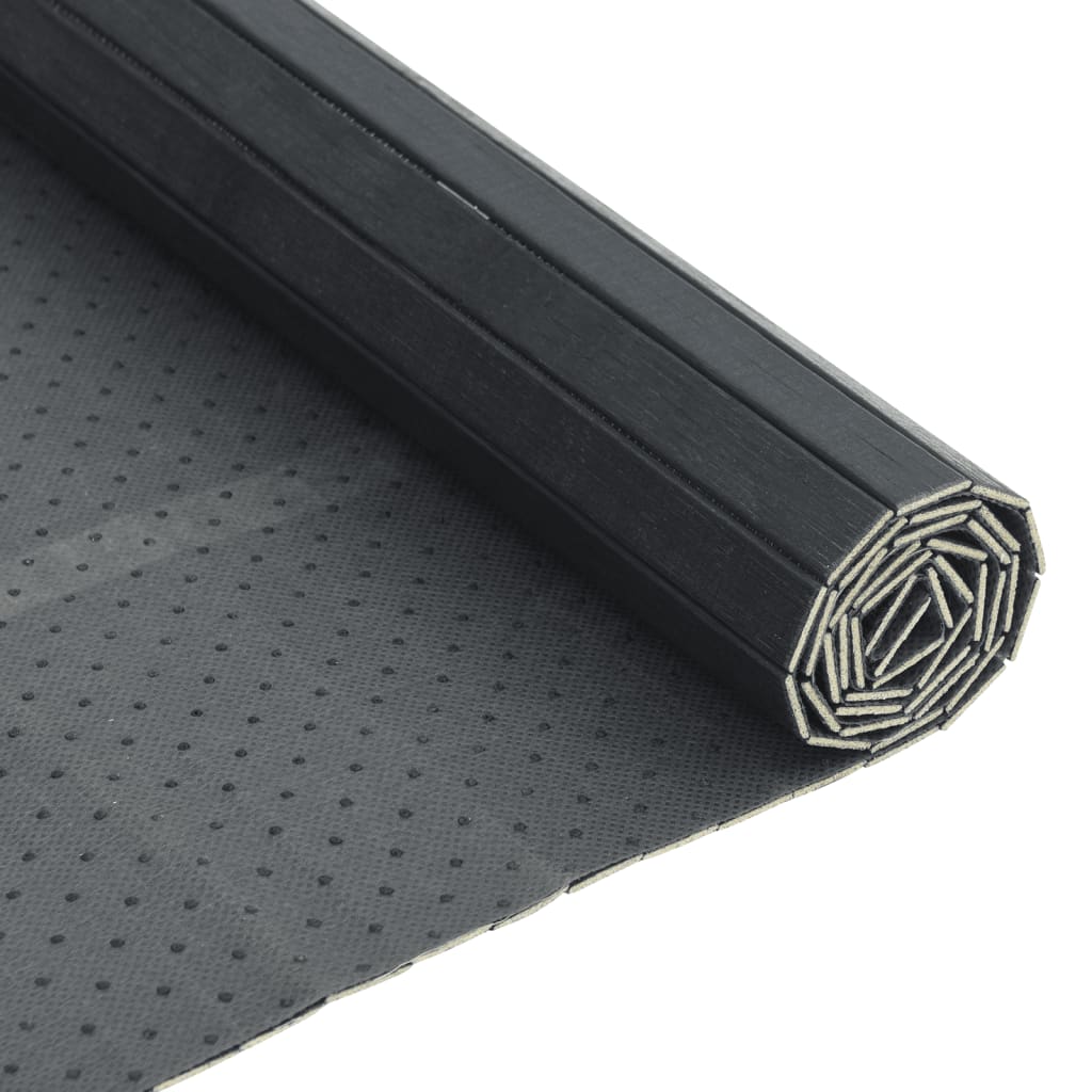 Rug Square Grey 100x100 cm Bamboo