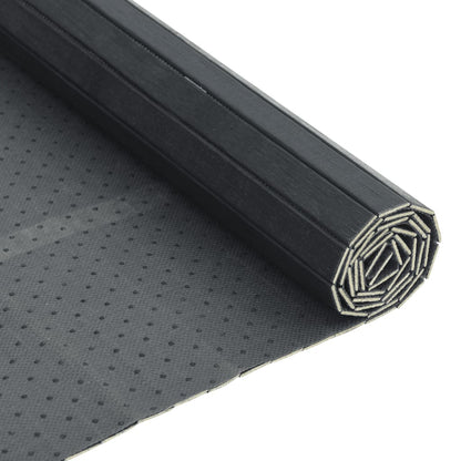 Rug Square Grey 100x100 cm Bamboo
