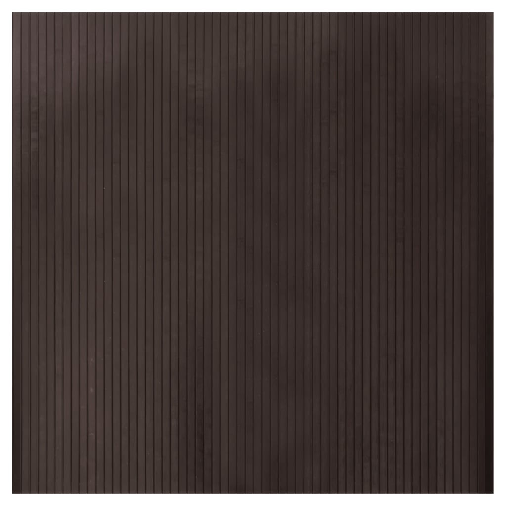 Rug Square Dark Brown 100x100 cm Bamboo