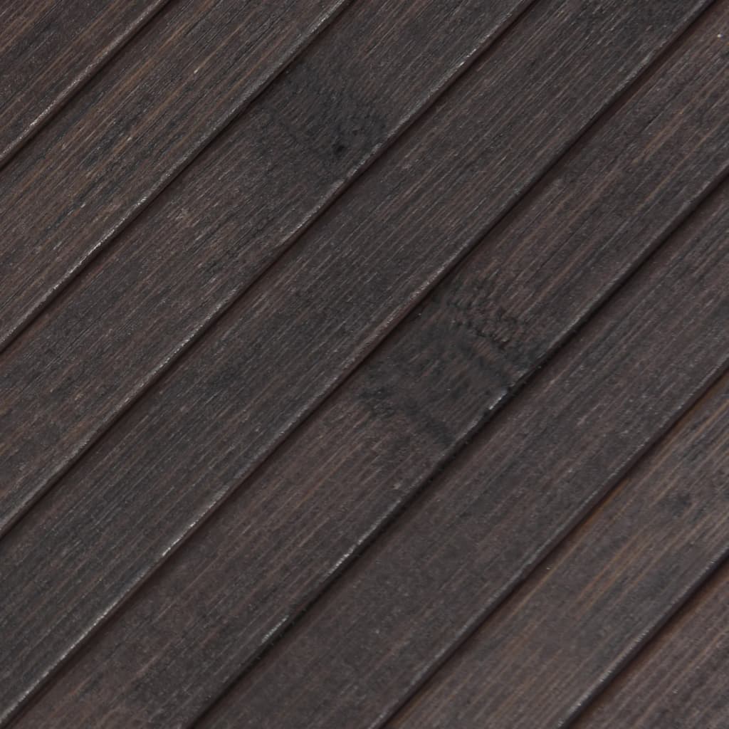 Rug Square Dark Brown 100x100 cm Bamboo
