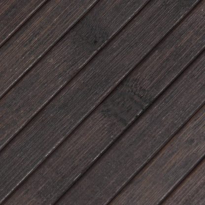Rug Square Dark Brown 100x100 cm Bamboo